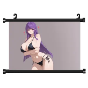 Anime Girl Wall Scroll Bikini Waifu Poster Japanese Manga Wall Art Room Decor