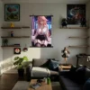 Genshin Impact Yae Miko Anime Wall Scroll Poster Tapestry Room Decor Art Print
