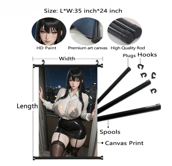 主图5~1 Spy x Family Yor Forger Anime Wall Scroll Poster Tapestry Room Decor Art Print