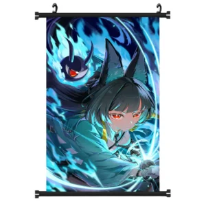 Zenless Zone Zero Miyabi Wall Scroll Poster Fabric Room Decor Art