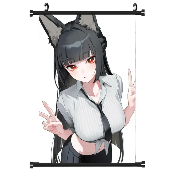 Zenless Zone Zero Miyabi Wall Scroll Poster Fabric Room Decor Art