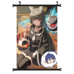 Zenless Zone Zero Miyabi Wall Scroll Poster Fabric Room Decor Art