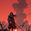 Warrior in Red Armor – Fabric Wall Scroll