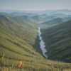 Green Mountain Valley – Fabric Wall Scroll