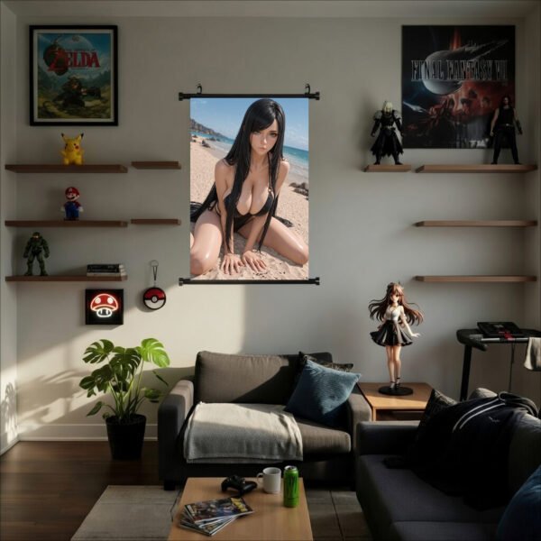 Final Fantasy VII Tifa Lockhart Anime Wall Scroll Poster Tapestry Room Decor